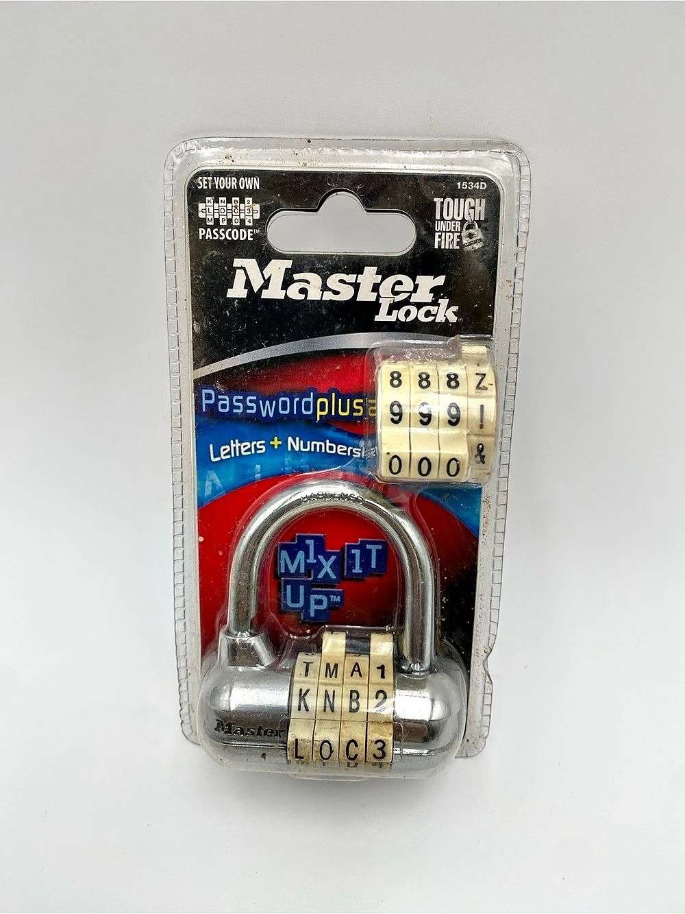 Master Lock Password Plus Combination Padlock Gray Red NWT